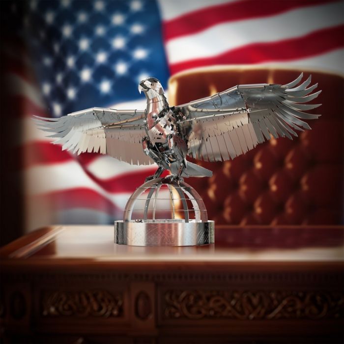 Конструктор Metal Time Коллекционная модель Unity Wings Eagle Silver Armor (MT101/READY) изображение 10