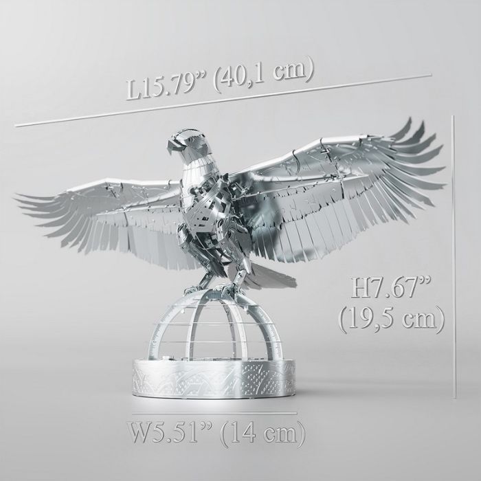 Конструктор Metal Time Коллекционная модель Unity Wings Eagle Silver Armor (MT101/READY) изображение 11