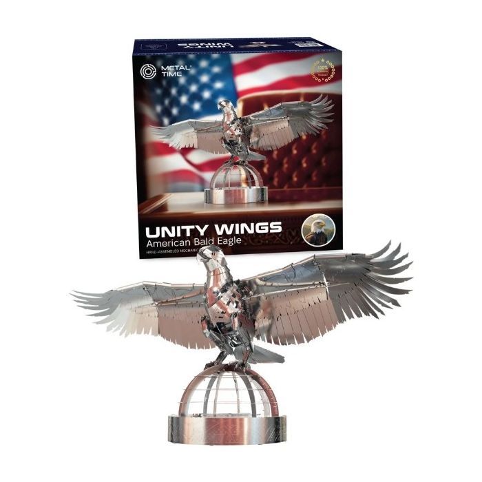 Конструктор Metal Time Коллекционная модель Unity Wings Eagle Silver Armor (MT101/READY)