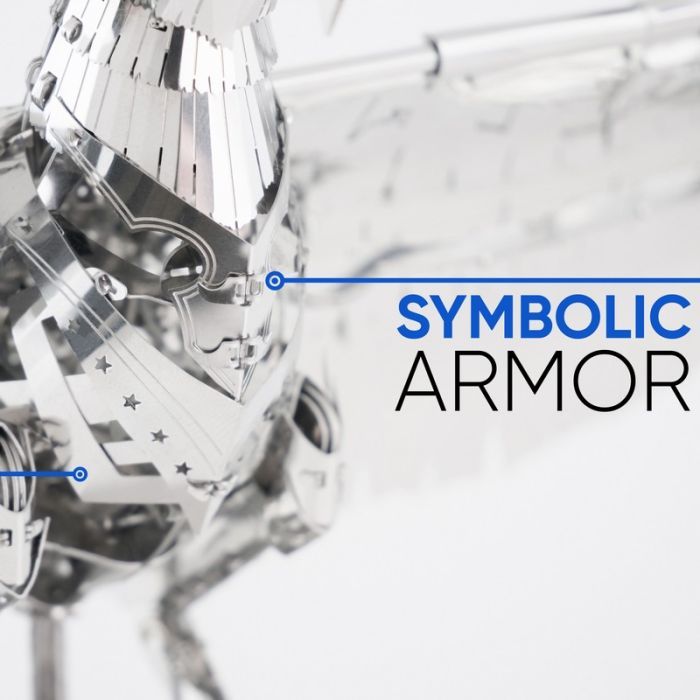 Конструктор Metal Time Коллекционная модель Unity Wings Eagle Silver Armor (MT101/READY) изображение 7