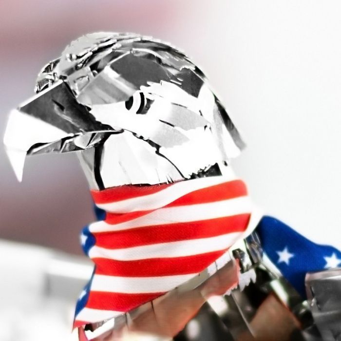 Конструктор Metal Time Коллекционная модель Unity Wings Eagle Silver Armor (MT101/READY) изображение 9