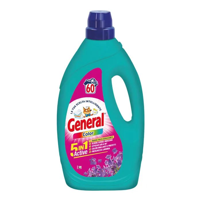 Гель для стирки General 5-в-1 Для цветных вещей 2.4 л (8001990011894)