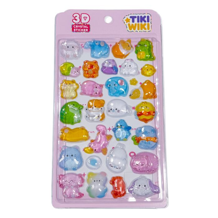 Стикер-наклейка Tiki Wiki набор 3D-наклейок серии Crystal – Тики милые животные (51369)