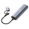 Концентратор LDNIO USB-A + USB-C 4-in-1 3xUSB 3.0 + 1xRJ45 (DS-124UC) изображение 4