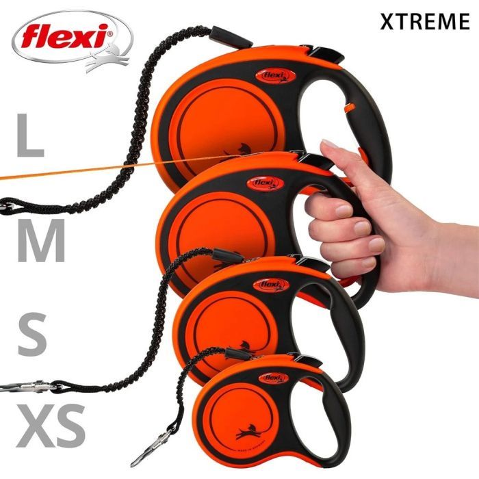 Поводок для собак Flexi Xtreme лента M 5 м/35 кг оранжевая (4000498034309) изображение 2