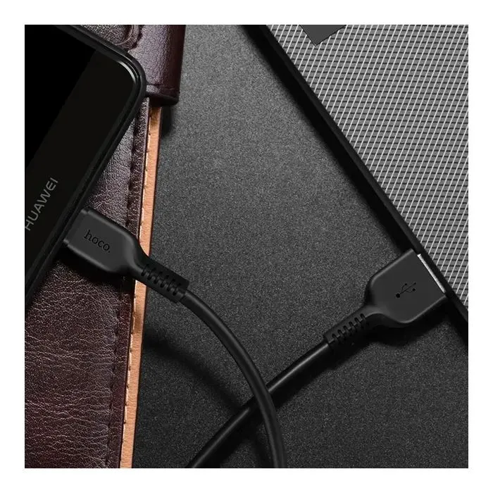 Дата кабель USB 2.0 AM to USB-C 1.0m 3A X13 black HOCO (6957531061182) изображение 2