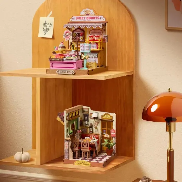 Конструктор Robotime Rolife дерев'яний 3D Магазин пончиків Sweetie's (DS051) изображение 8