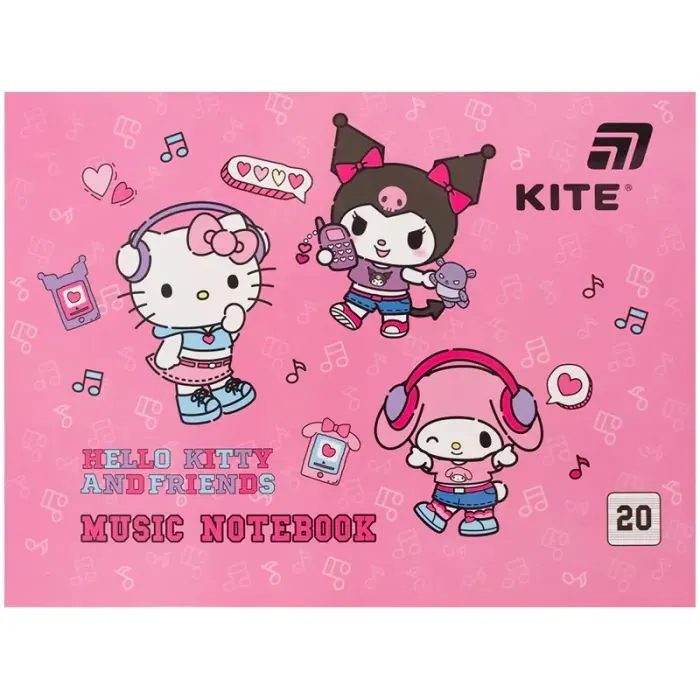 Тетрадь Kite для нот Hello Kitty, А5, 20 листов (HK26-405)