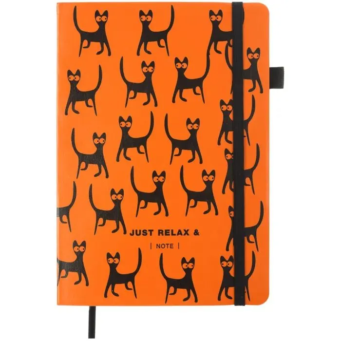 Книга записна Buromax RELAX, А5, 96 аркушів, клітинка, помаранчевий (BM.295101-11)