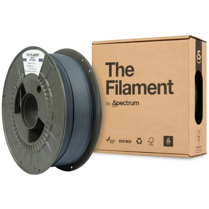 Пластик для 3D-принтера The Filament HT-PLA 1.75mm 1kg Grey, Dark (TF-24140) зображення 3