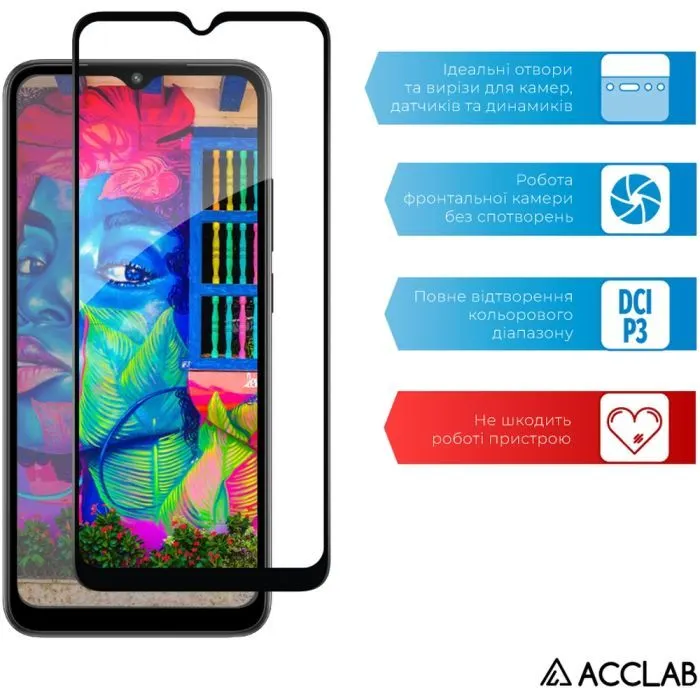 Скло захисне ACCLAB Full Glue Xiaomi Redmi A1 Black (1283126545306) зображення 5