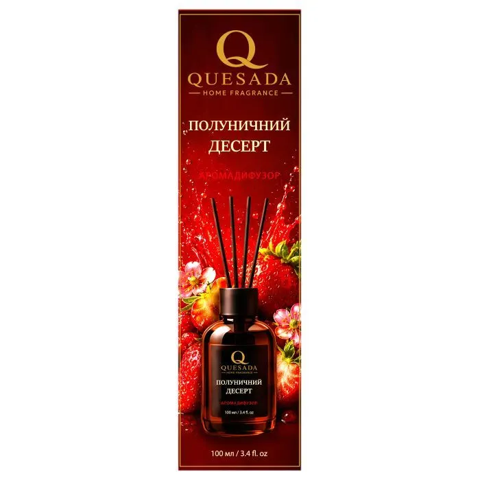 Аромадифузор Quesada Полуничний десерт 100 мл (4823135701262)