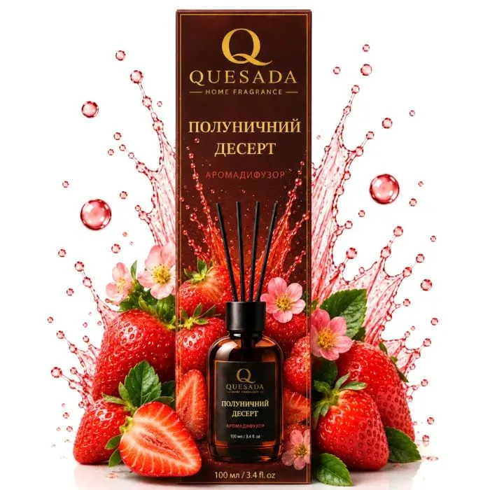 Аромадифузор Quesada Полуничний десерт 100 мл (4823135701262) зображення 3