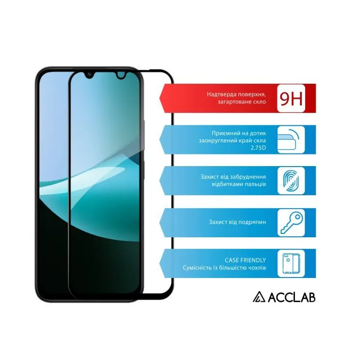 Скло захисне ACCLAB Full Glue ESD Xiaomi Redmi 15C 4G Black (1283126625756) зображення 3