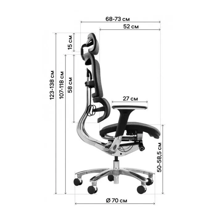 Офісне крісло GT Racer X-801A Light Gray (X-801A Light Gray (W17-1)) зображення 9
