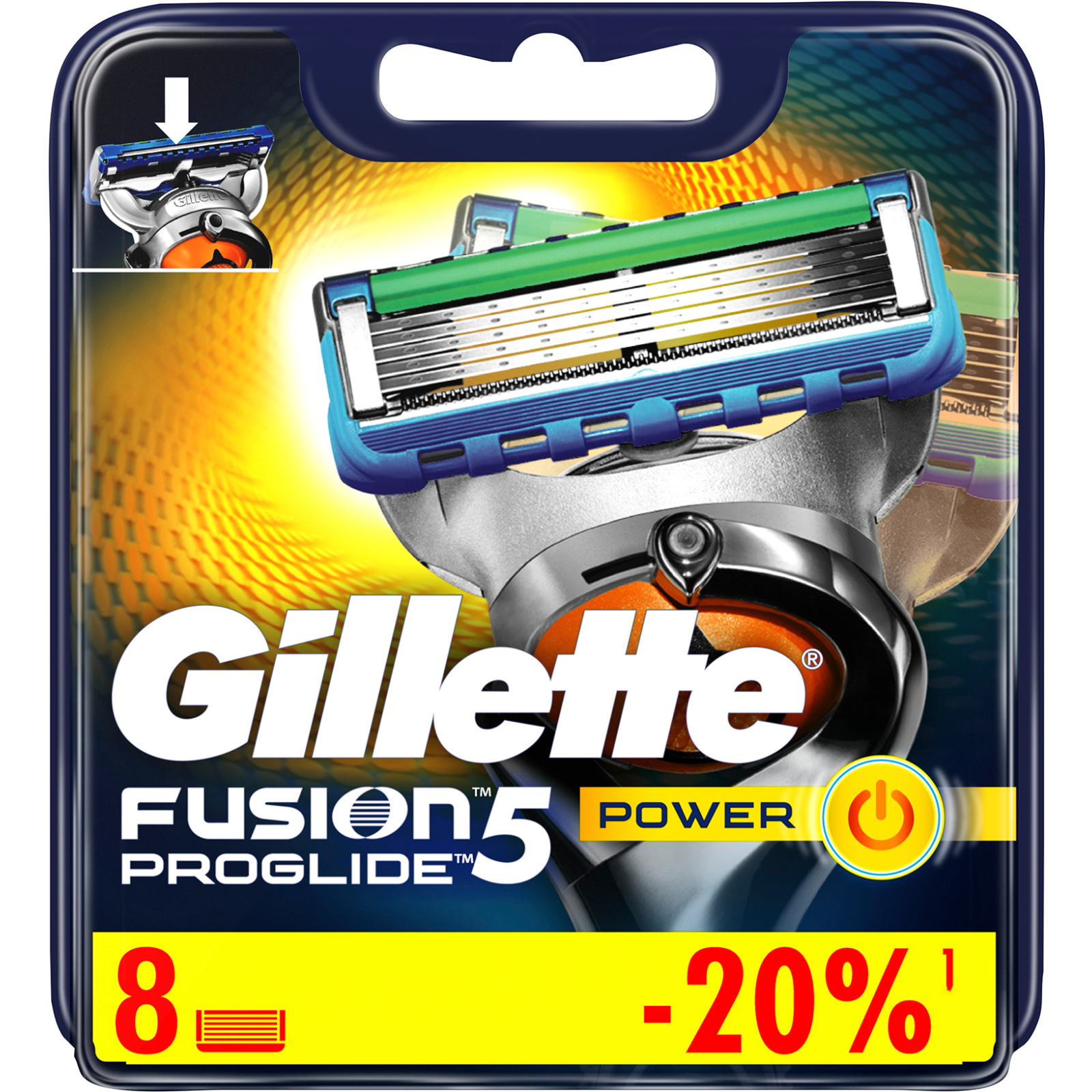 Змінні касети Gillette Fusion ProGlide Power 8 шт (7702018085606) зображення 2