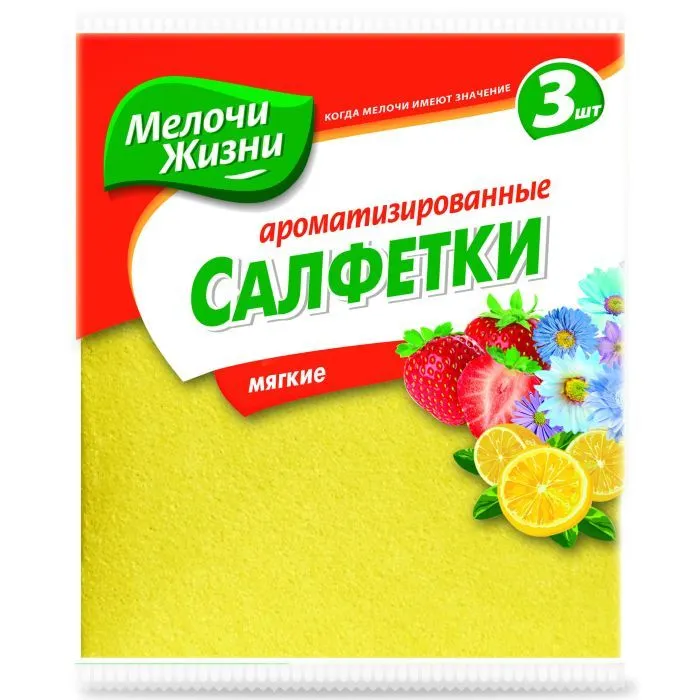 Серветки для прибирання Мелочи Жизни универсальные ароматизированные 3 шт (4823017402089)