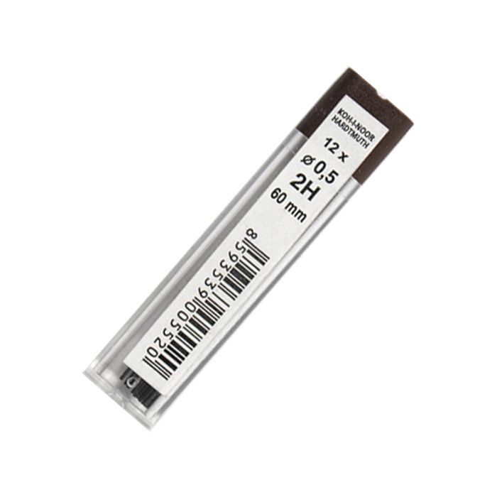 Грифель для механічного олівця Koh-i-Noor 4152.2H, 0.5 мм, 12шт (415202H005PK)