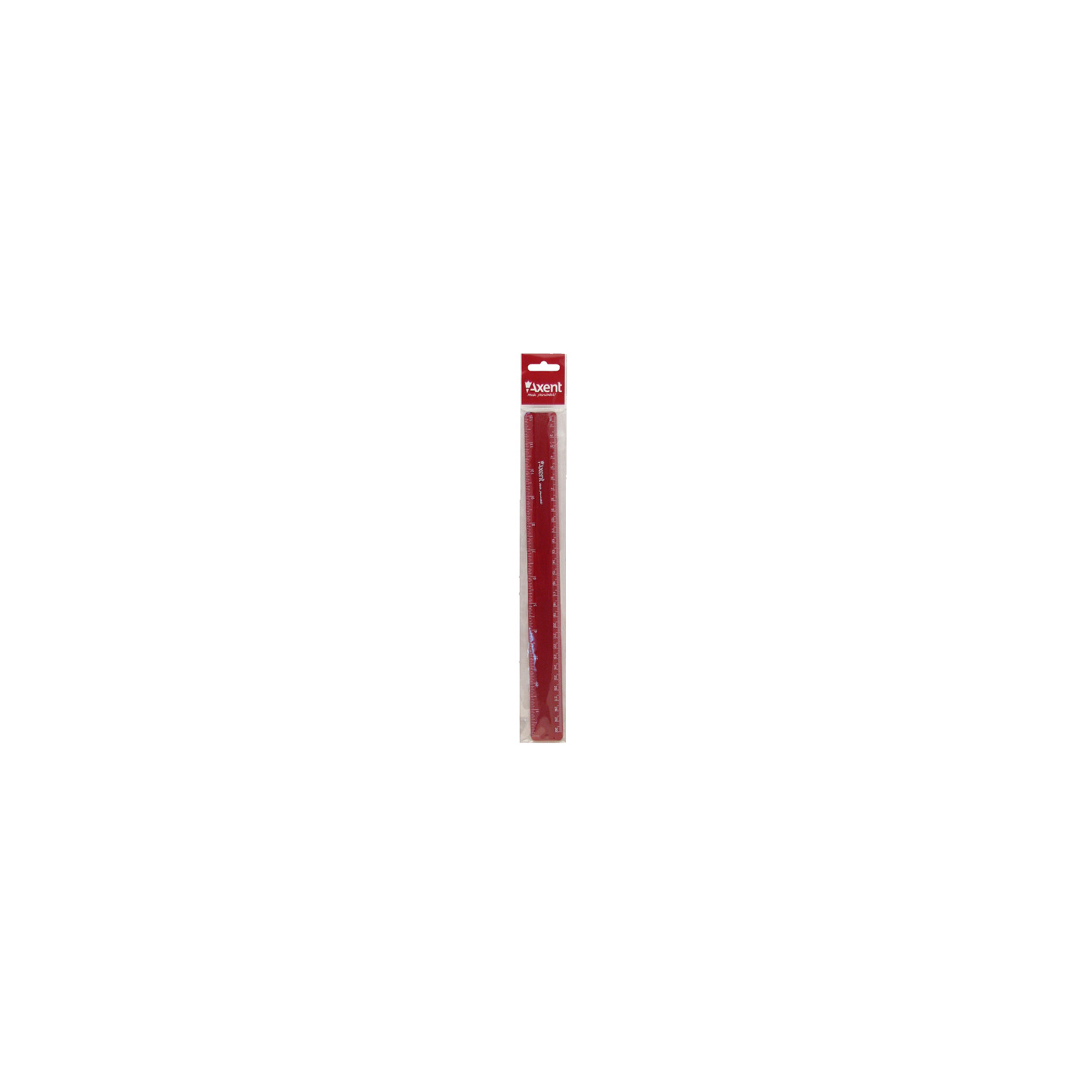 Лінійка Axent plastic, 30cm, matt, burgundy (7530-04-А) зображення 2