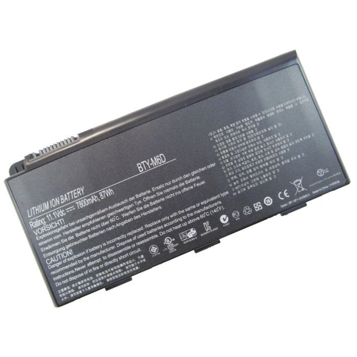Аккумулятор для ноутбука MSI BTY-M6D 7800mAh 6cell 11.1V Li-ion (A47040) изображение 2