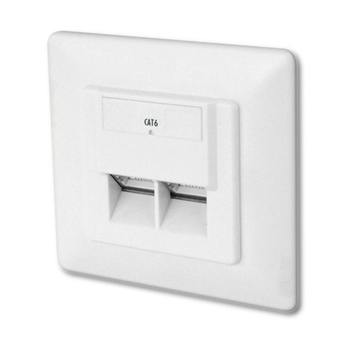 Компьютерная розетка Digitus 2xRJ45 FTP, для скрытой проводки (DN-9005-N)