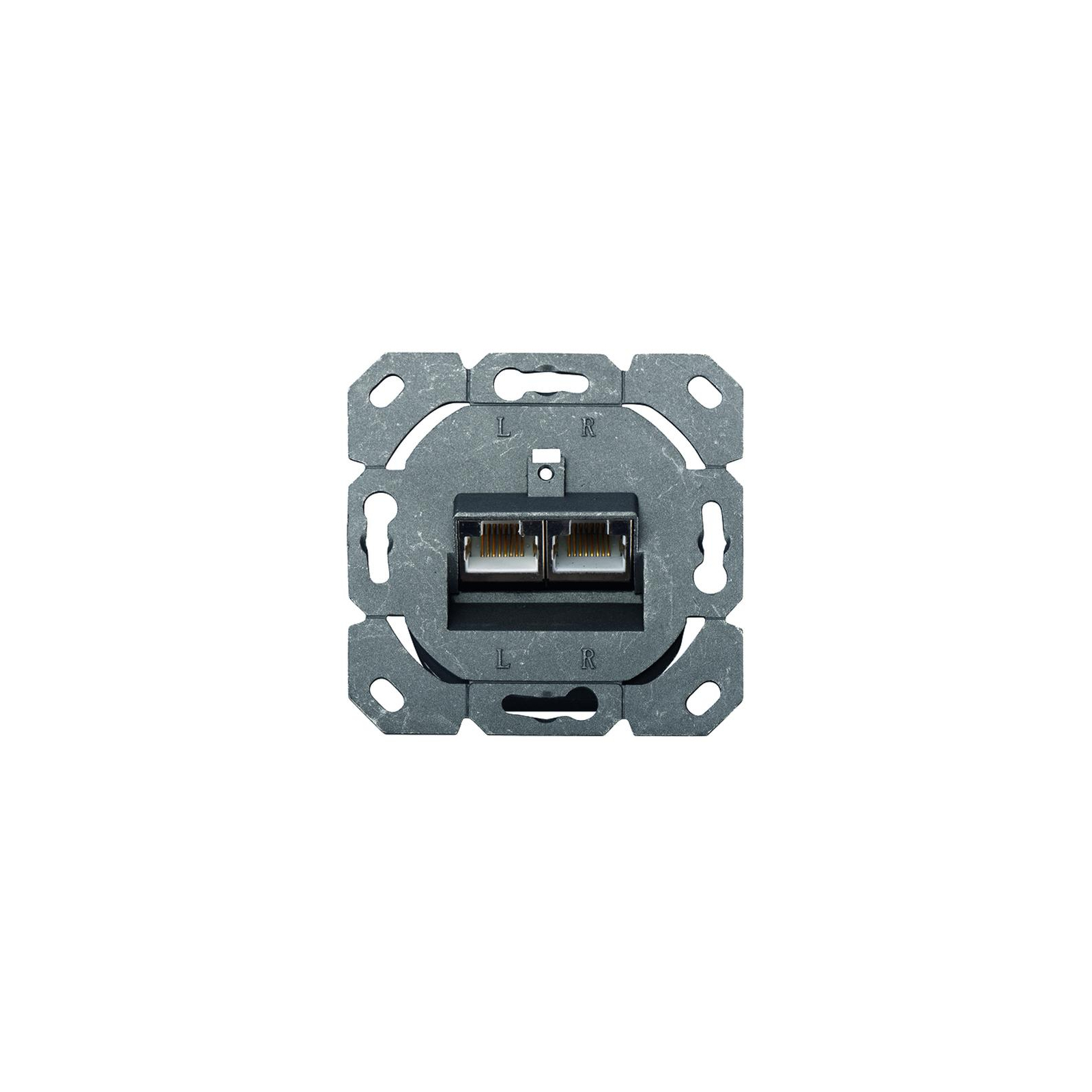Комп'ютерна розетка Digitus 2xRJ45 FTP, для прихованої проводки (DN-9005-N) зображення 4