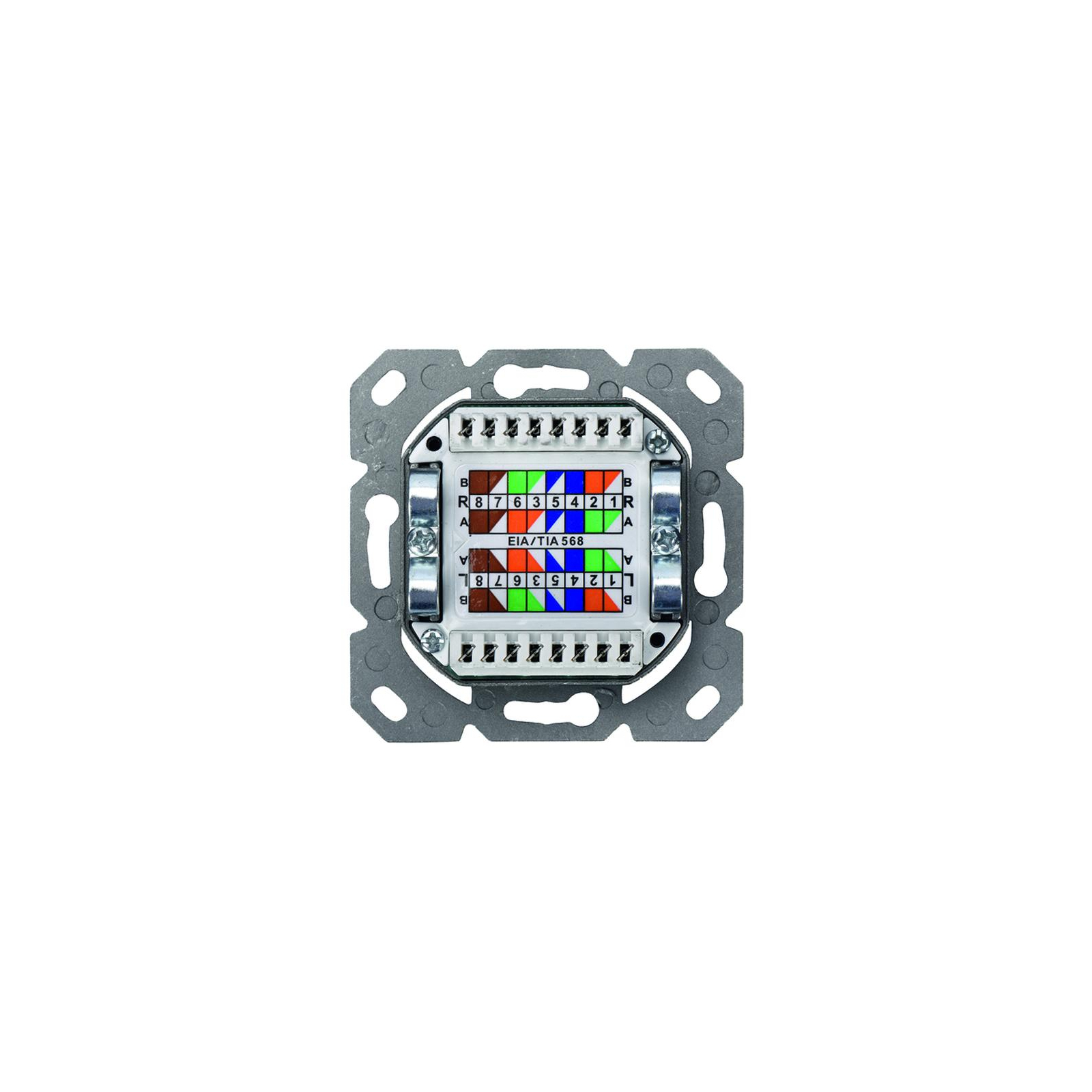 Комп'ютерна розетка Digitus 2xRJ45 FTP, для прихованої проводки (DN-9005-N) зображення 5