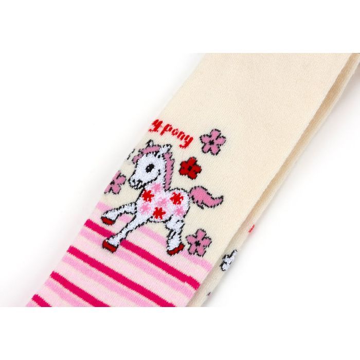 Колготки детские UCS Socks с пони (M0C0301-0860-98G-white) изображение 3