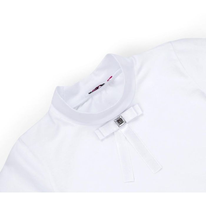 Кофта дитяча Matilda зі стійкою і мереживом на поличці (8658-140-white) зображення 3