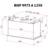 Витяжка кухонна Perfelli BISP 9973 A 1250 IV LED Strip зображення 9