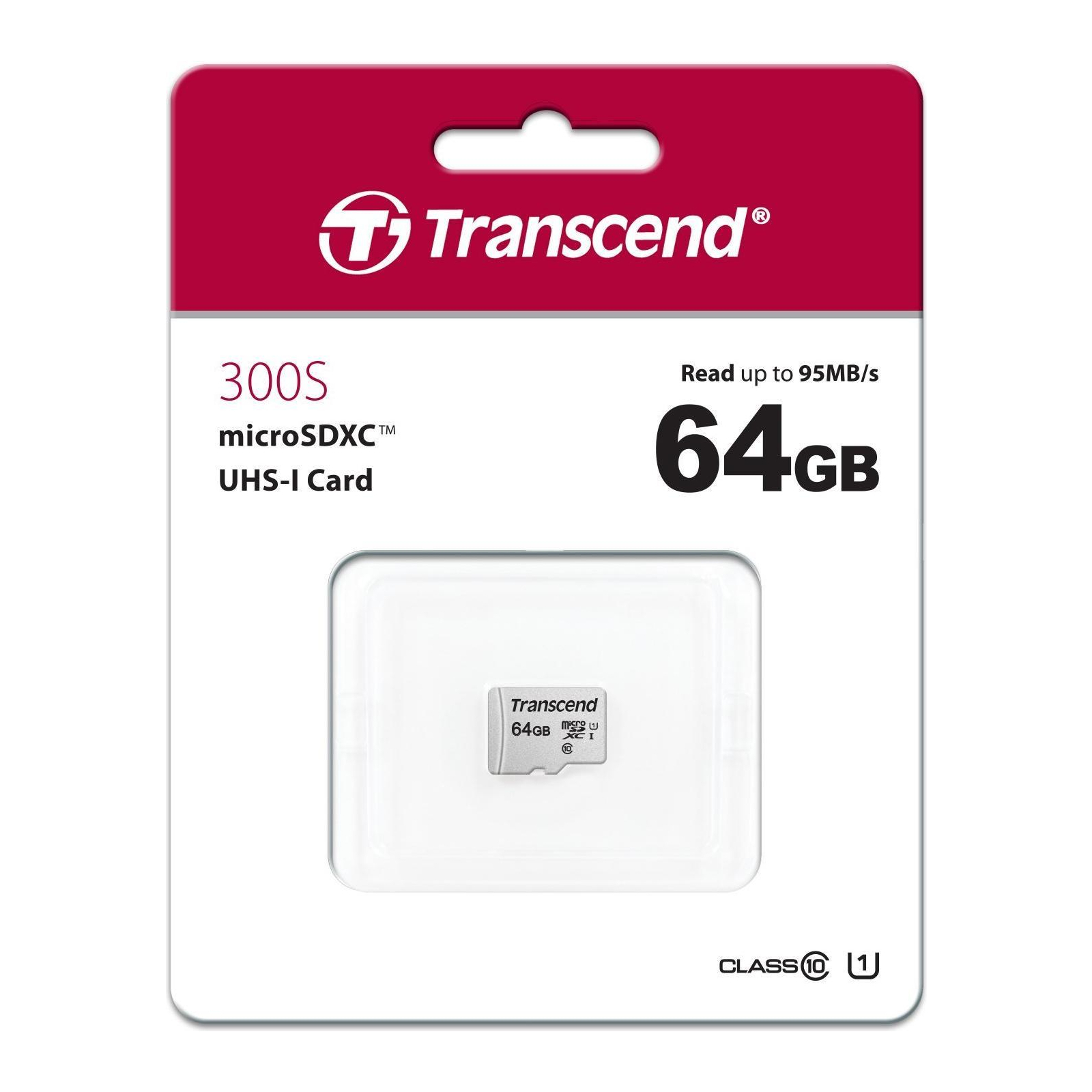 Карта пам'яті Transcend 64GB microSDXC class 10 UHS-I U1 (TS64GUSD300S) зображення 2