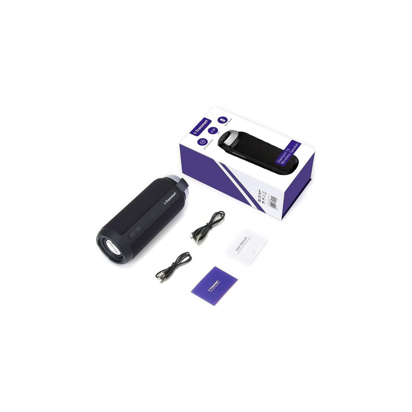 Акустична система Tronsmart Element T6 Portable Bluetooth Speaker Black (235567) зображення 4