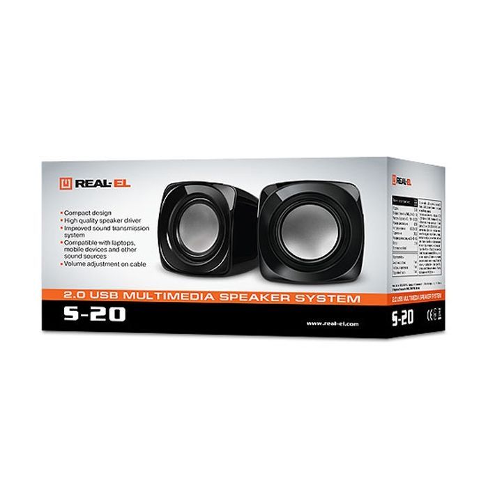 Акустическая система REAL-EL S-20 black изображение 2