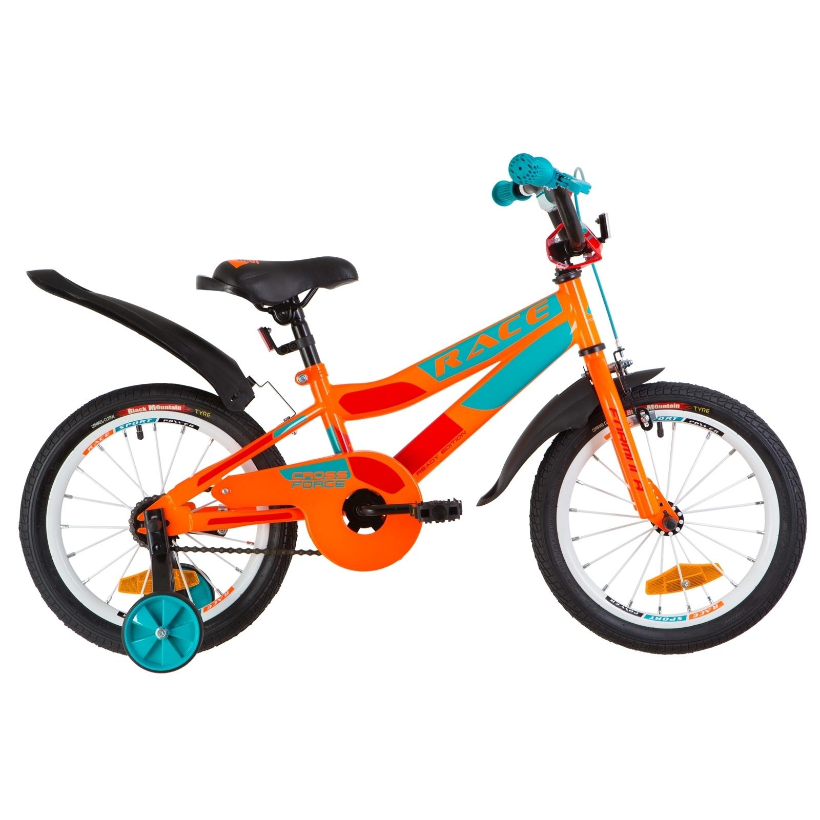 Детский велосипед Formula 16" RACE рама-9" 2019 оранжево-бирюзовый (OPS-FRK-16-072)
