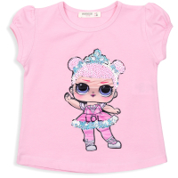 Футболка детская Breeze с куклой (12388-98G-pink)