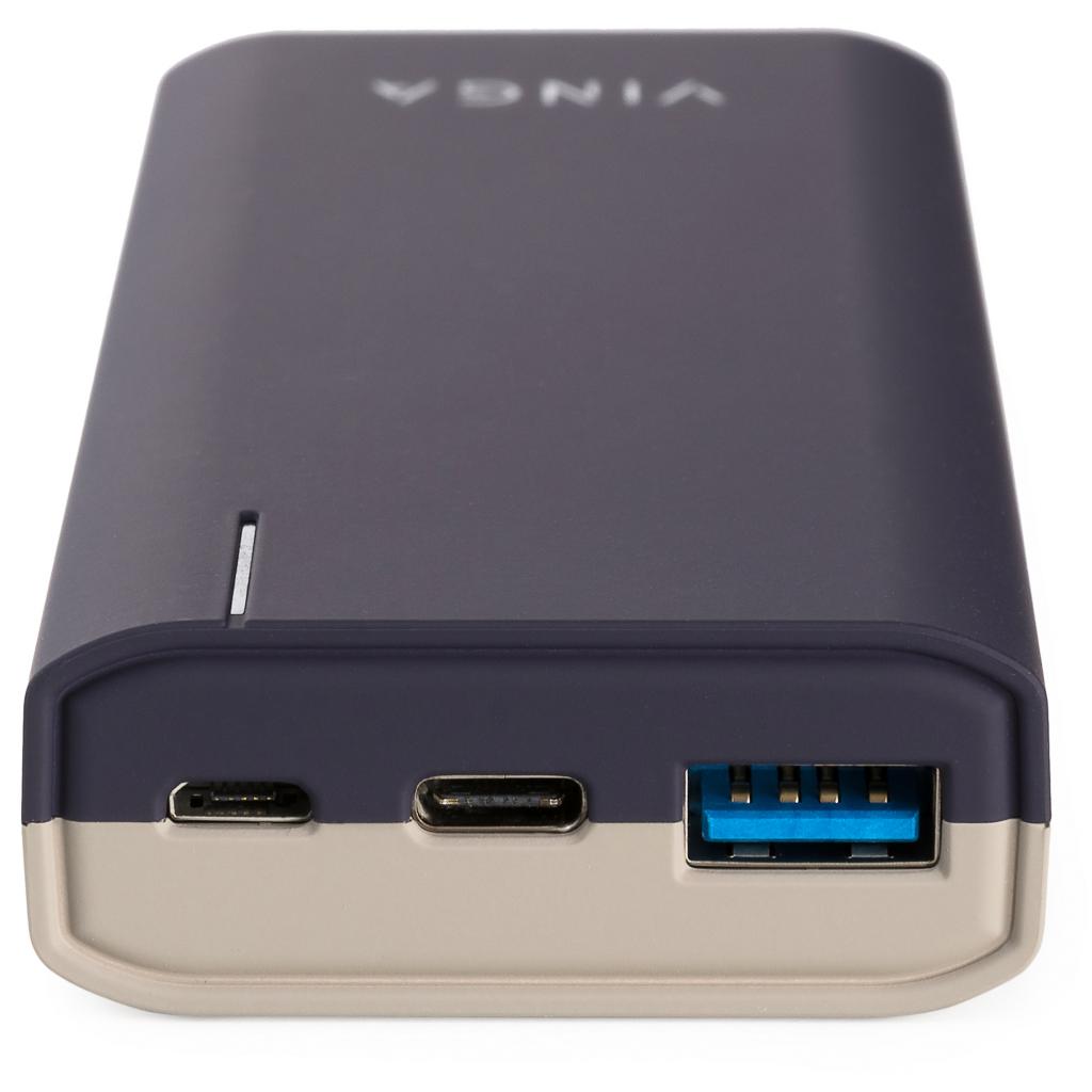 Батарея універсальна Vinga 10000 mAh soft touch purple (BTPB3810QCROP) зображення 3