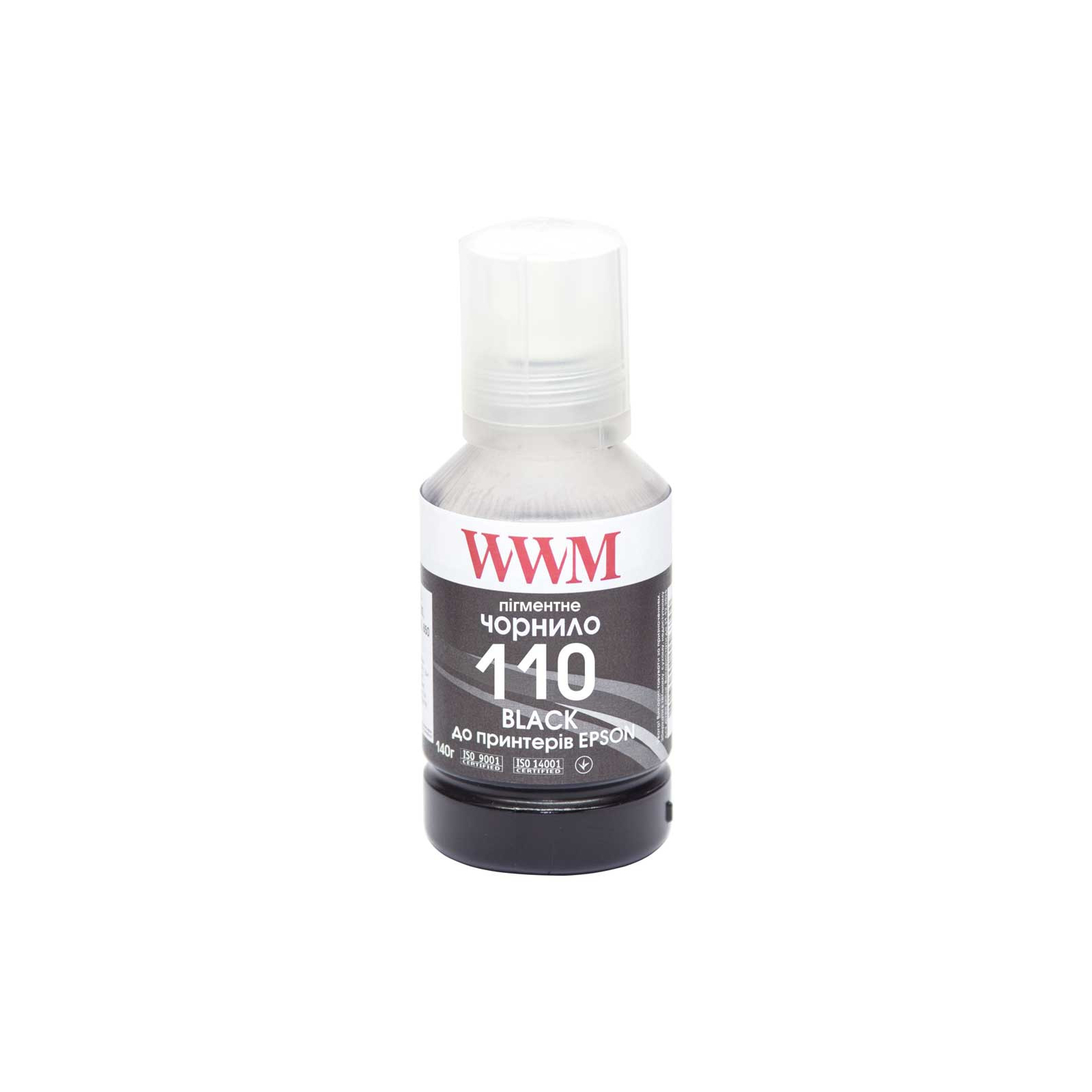 Чорнило WWM EPSON M1100/M1120 140г Black Pigmented (E110BP)