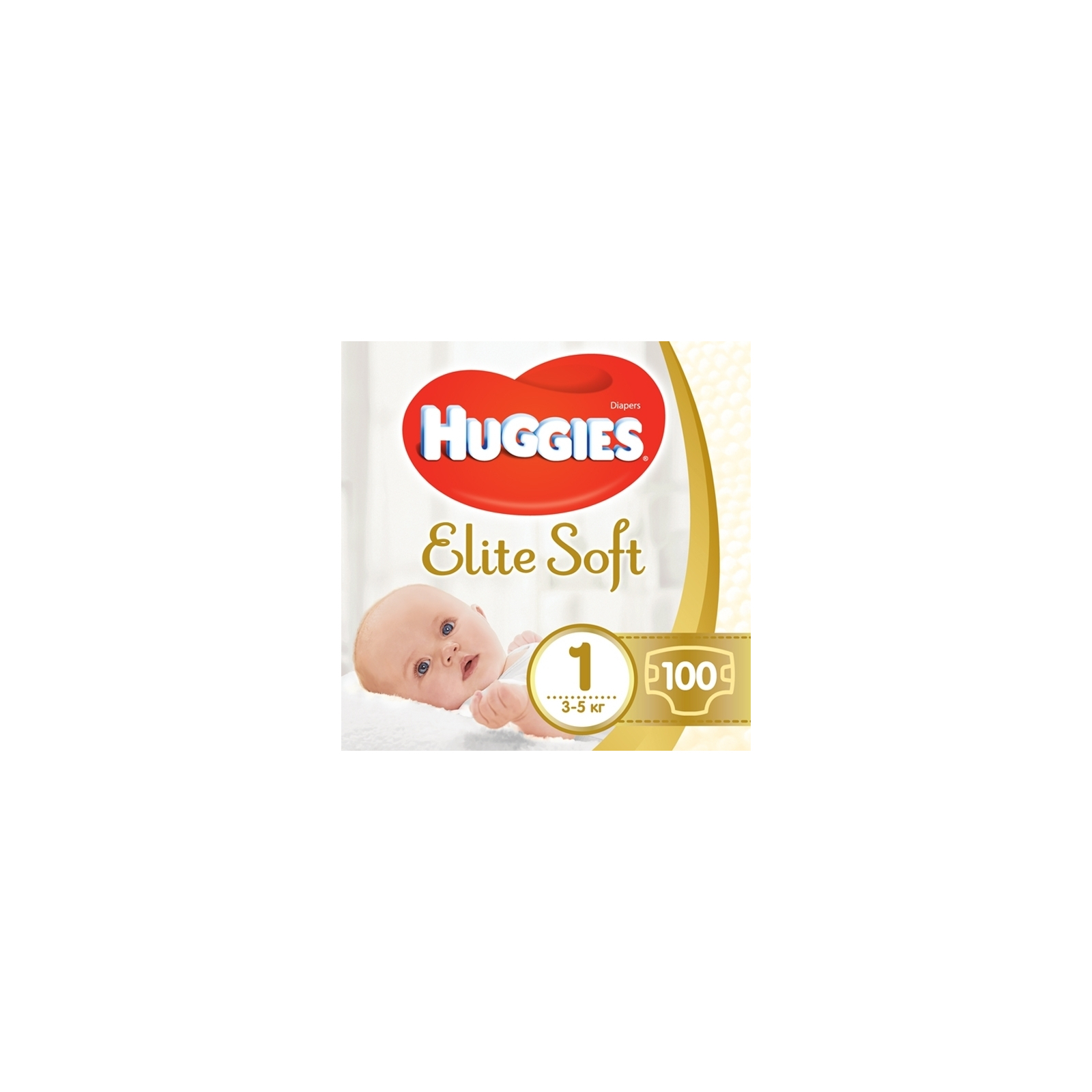 Підгузки Huggies Elite Soft 1 Giga (3-5 кг) 100 шт (5029053548500)