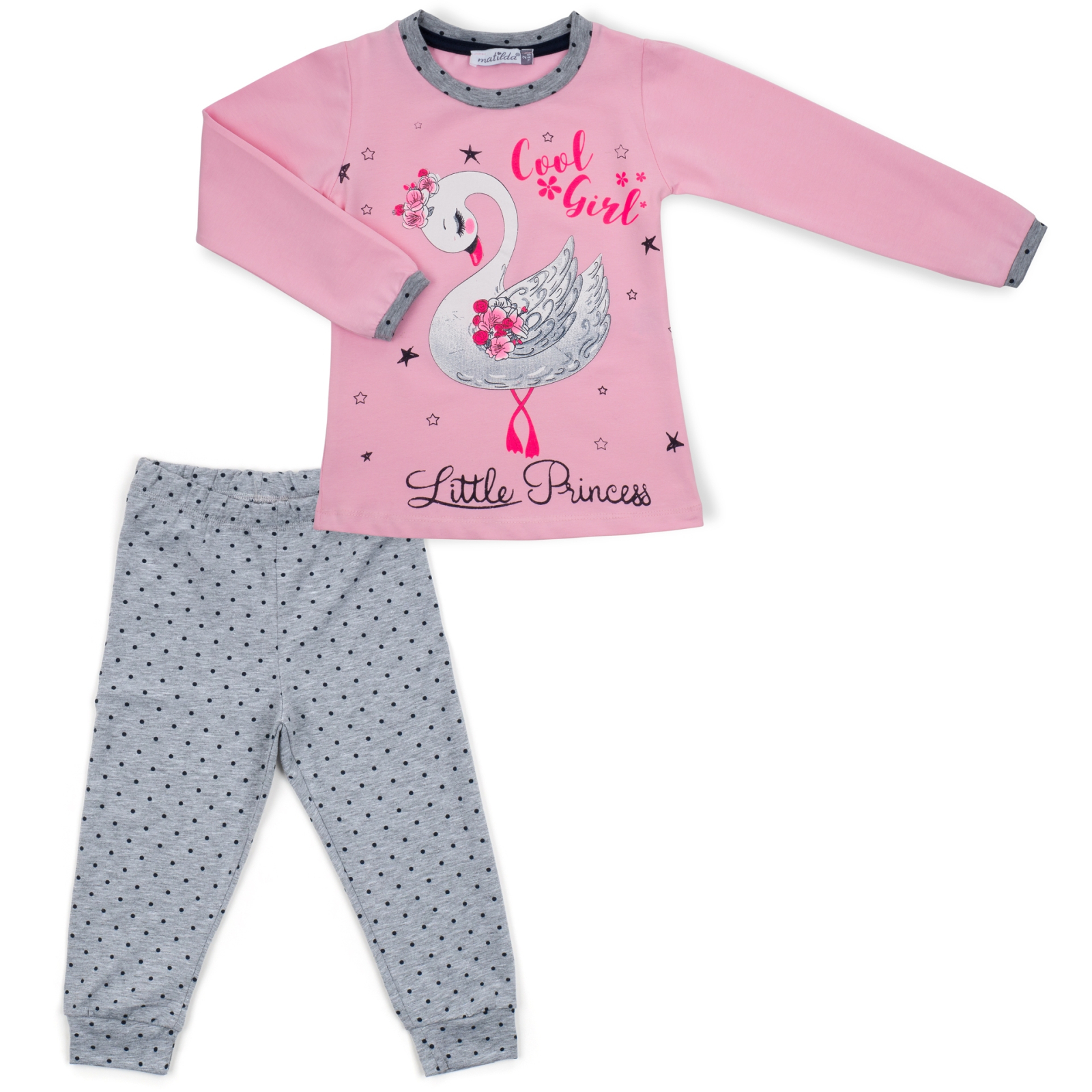 Пижама Matilda с лебедем (10939-2-110G-pink)