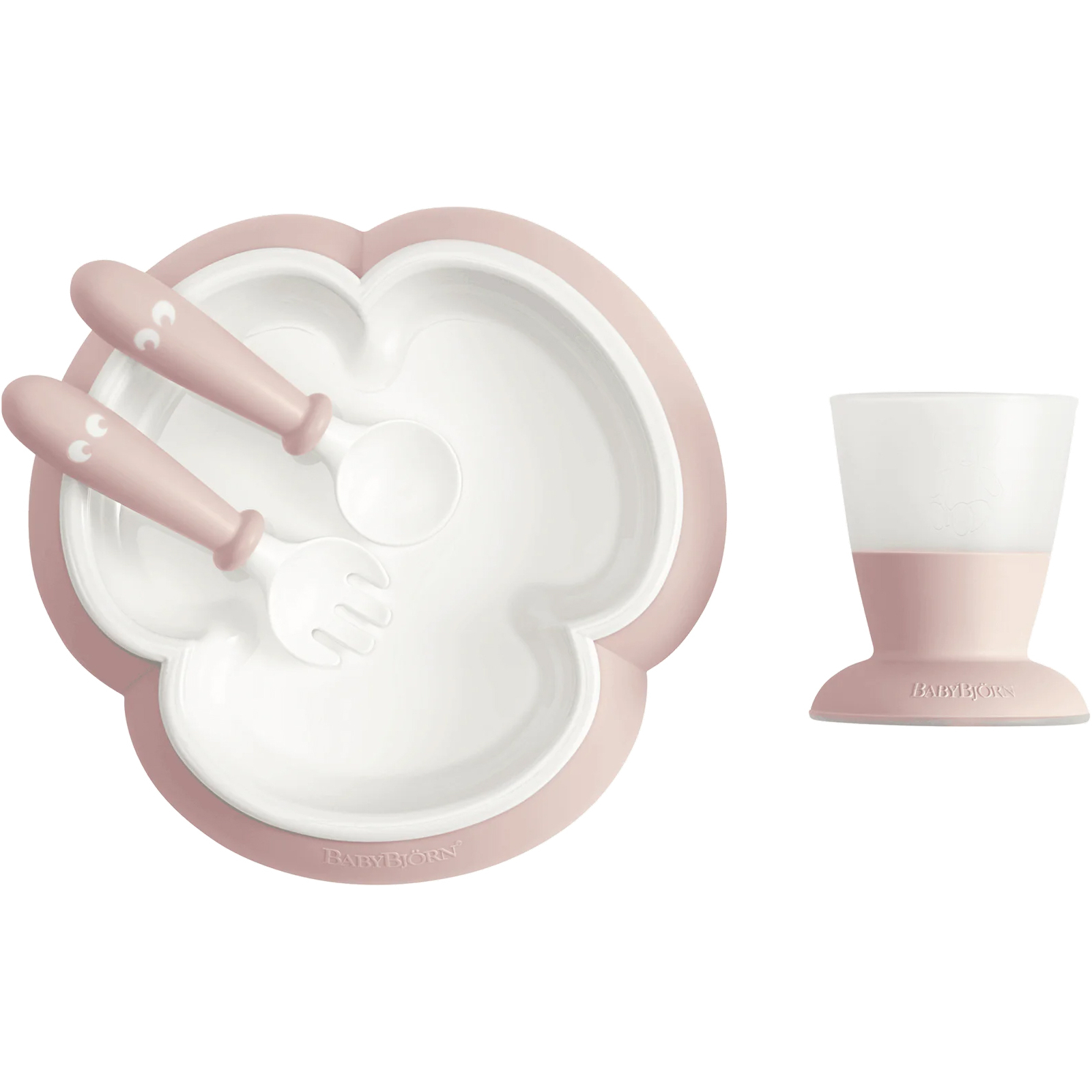 Набір дитячого посуду Baby Bjorn Feeding Set, Powder Pink (78164)