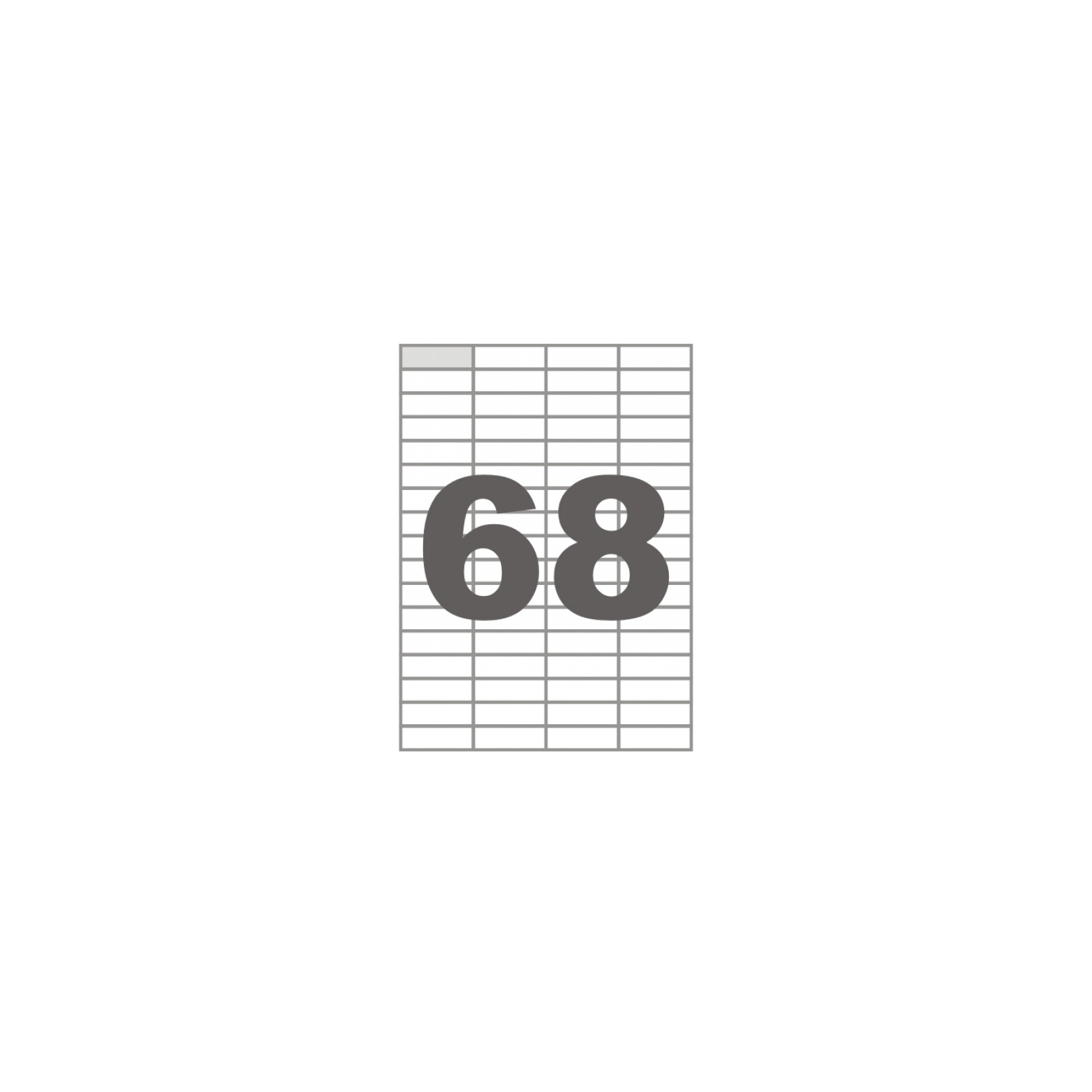Етикетка самоклеюча Tama 48,5х16,9 (68 на листі) с/кл (100листів) (17798)