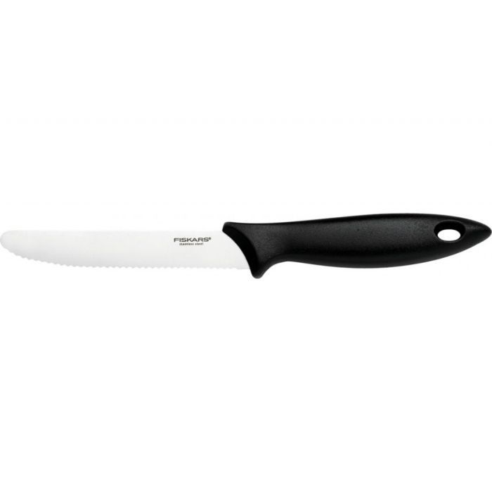 Кухонний ніж Fiskars Essential для томатов 12 см Black (1023779)