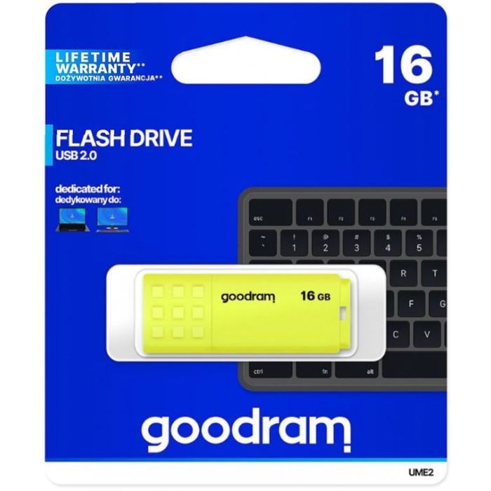 USB флеш накопитель Goodram 128GB UME2 Yellow USB 2.0 (UME2-1280Y0R11) изображение 3