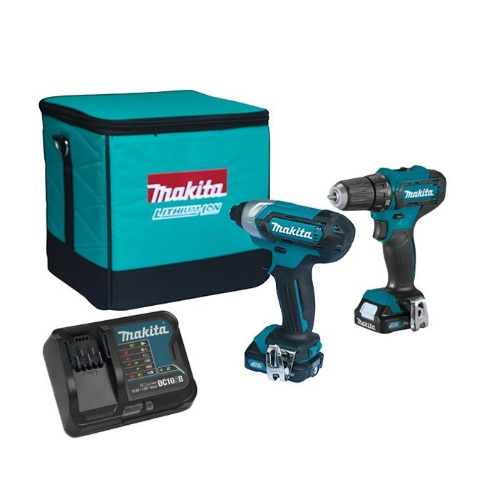 Набір електроіструментів Makita CLX224SA CXT, шуруповер, винтоверт, АКБ, ЗУ (CLX224SA)
