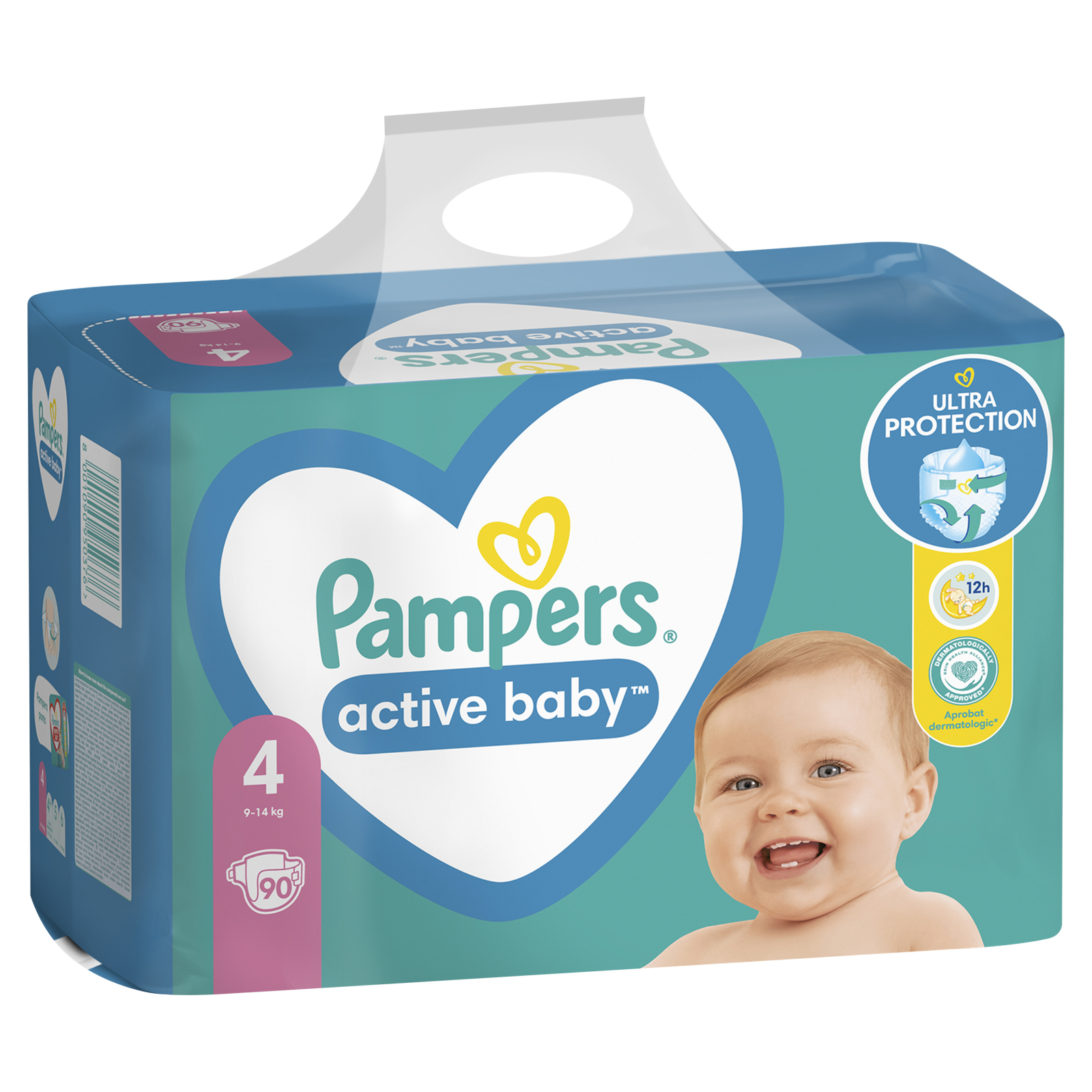 Подгузники Pampers Active Baby Maxi Размер 4 (9-14 кг), 90 шт. (8001090950376) изображение 3