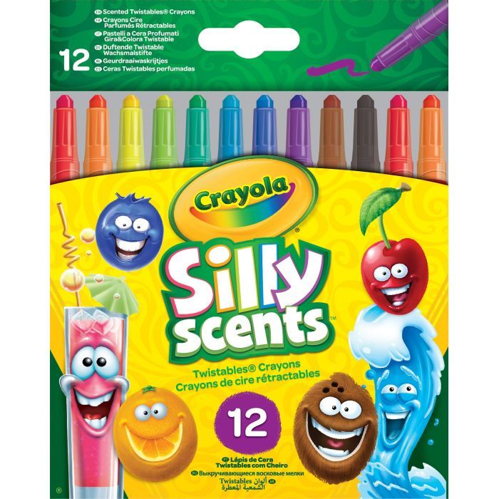 Карандаши цветные Crayola Silly Scents восковые мелки (12 шт) (52-9712)