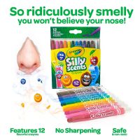 Карандаши цветные Crayola Silly Scents восковые мелки (12 шт) (52-9712) изображение 5