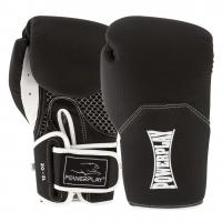Photos - Martial Arts Gloves PowerPlay Боксерські рукавички  3011 10oz Black/White  (PP301110ozBl/White)