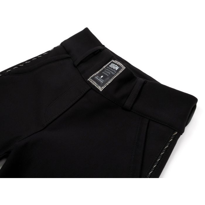 Лосины детские A-Yugi с блестящими лампасами (9159-170G-black) изображение 3
