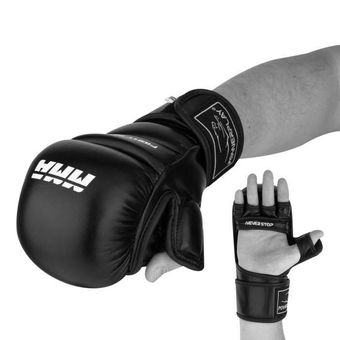 Рукавички для MMA PowerPlay 3026 S Black (PP_3026_S_Black) зображення 6